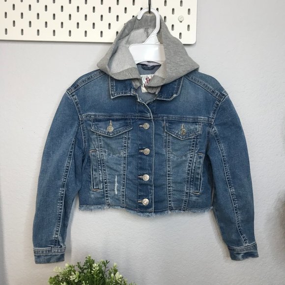 🛼Justice Denim Crop Jacket | Size 6/7 - Picture 1 of 15